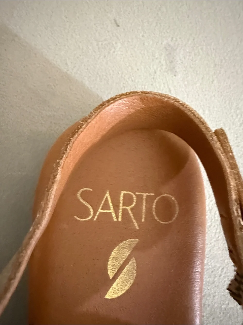 SARTO By Franco Sarto Metallic Crisscross Slingback Sandals - Rose Gold